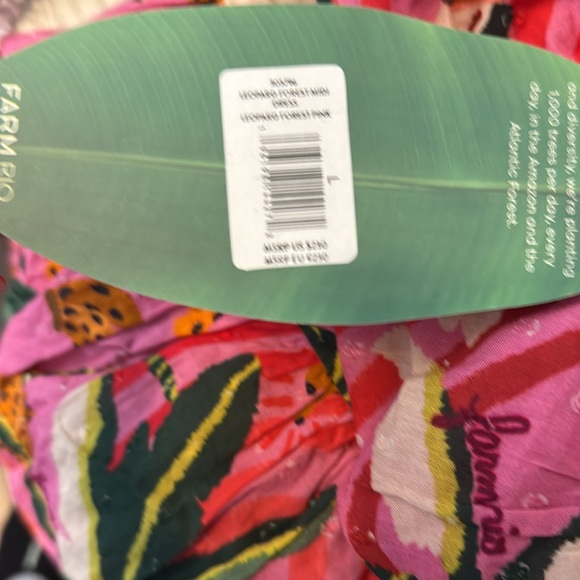 NWT FARM RIO LEOPARD FOREST MIDI DRESS SIZE LARGE - Picture 8 of 8